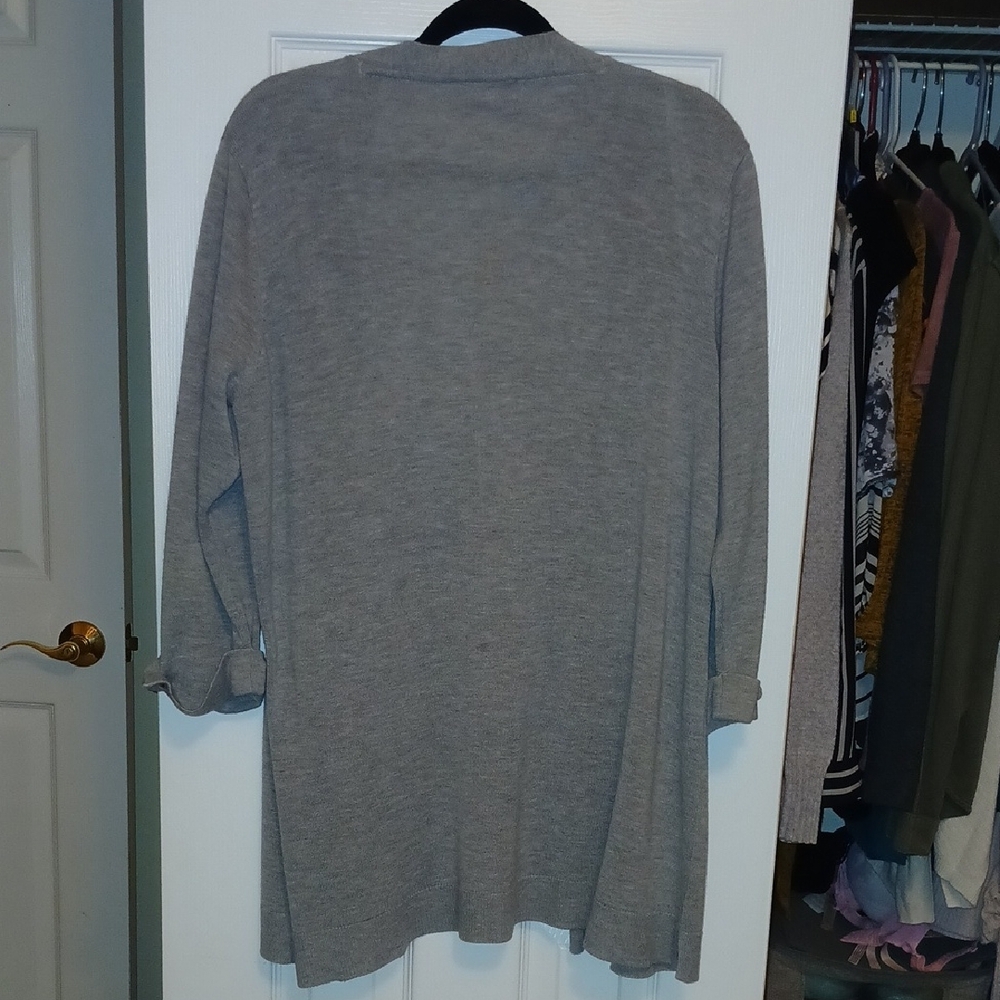 Calvin Klein Gray Cardigan Women's Large - Picture 3 of 5